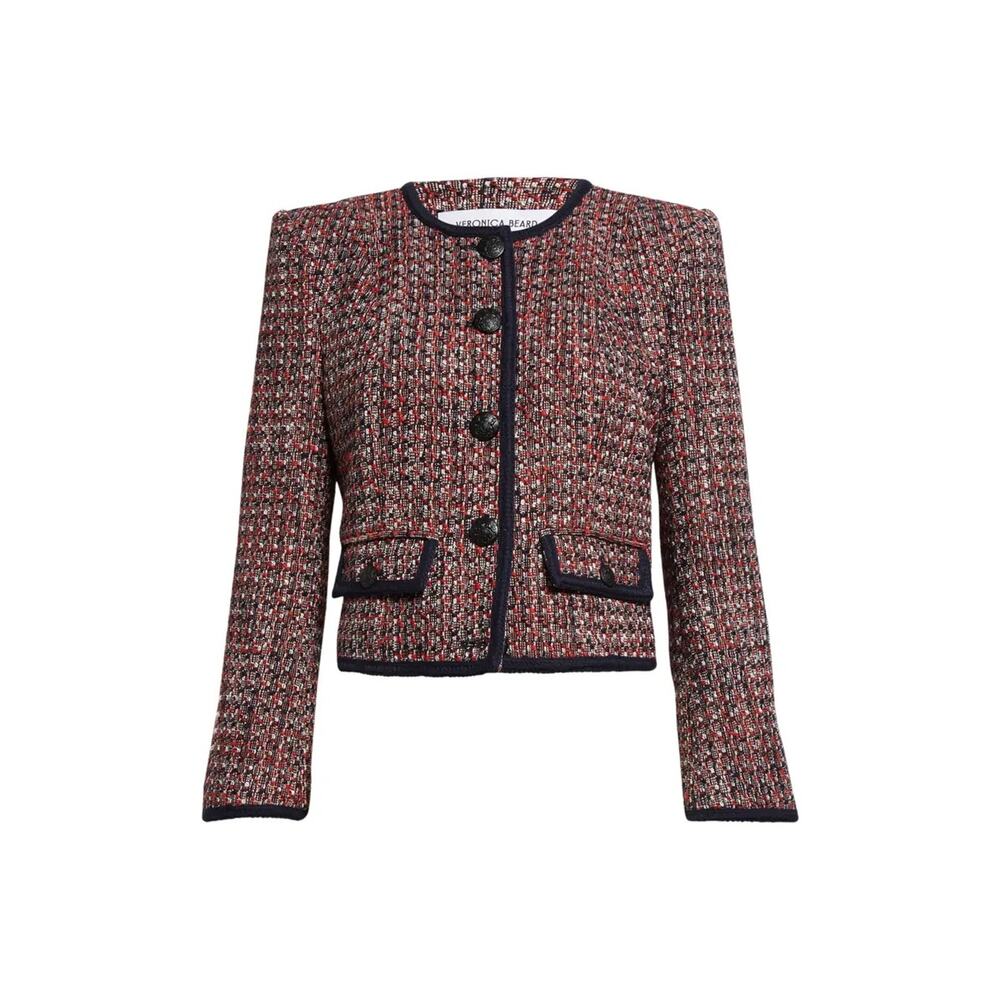VERONICA BEARD Ceres Metallic Cotton Blend Tweed Jacket - Picture 7 of 11